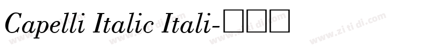 Capelli Italic Itali字体转换